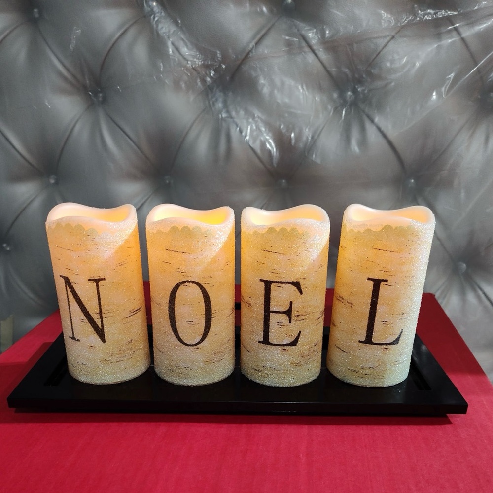 Set of 4 NOEL LED Candles